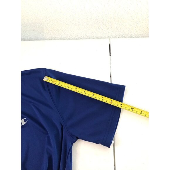 CHAMPION- MENS BLUE BASIC SHORT SLEEVE CREW NECK LIGHT WEIGHT T-SHIRT SIZE SMALL - Picture 4 of 6